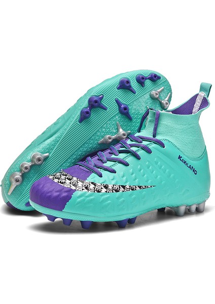 Erkekler Futbol Ayakkabıları Fg Ayak Bileği Krampon Erkek Açık Bağcıklı Yüksek Üst Eğitim Maç Sneaker (Yurt Dışından)