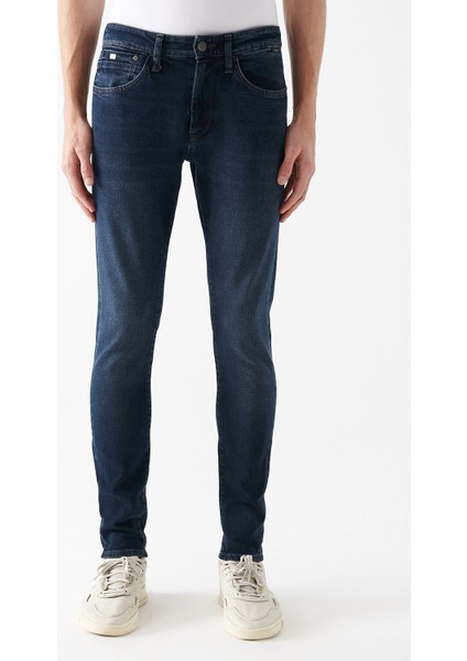 Erkek TOKK Serisi Leo Mavi Black 90 s Vintage Jean Pantolon 0076231957