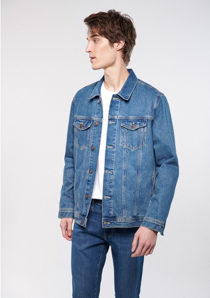 Erkek Drake Vintage Comfort Jean Mavi Ceket 010143-28013