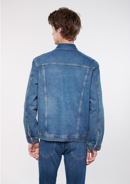 Erkek Drake Vintage Comfort Jean Mavi Ceket 010143-28013