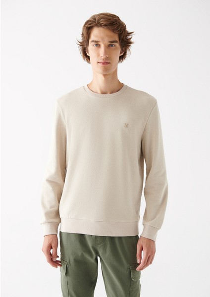 Bisiklet Yaka Bej Basic Sweatshirt 065751-35111 modelleri