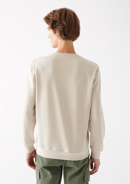 Bisiklet Yaka Bej Basic Sweatshirt 065751-35111 fırsatları
