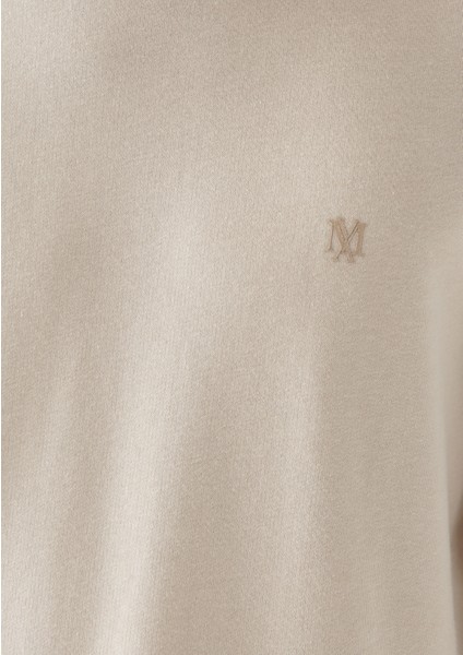 Bisiklet Yaka Bej Basic Sweatshirt 065751-35111