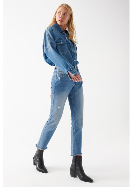 Kadın Viola Açık Mavi Jean Pantolon 101048-34907 fiyatları