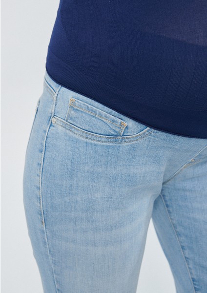 Kadın Vanessa Açık Mavi Eskitilmiş Jean Pantolon 1043284482