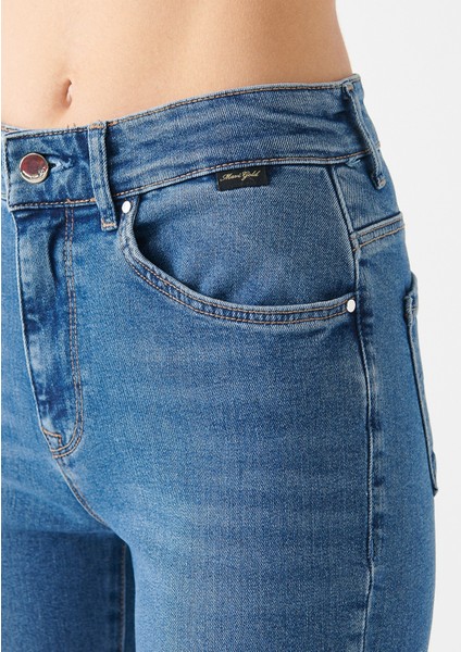 Kadın Kendra Mavi Gold Jean Pantolon 1074682912