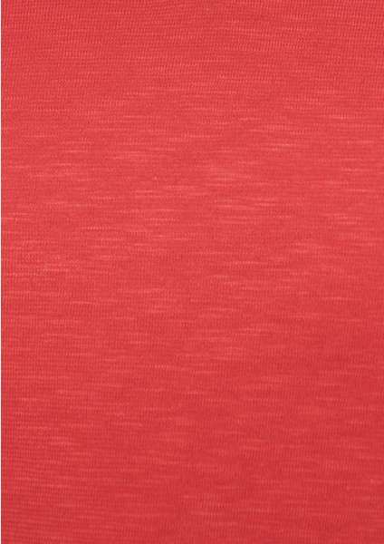 Kadın V Yaka Kırmızı Basic Tişört 168260-30734