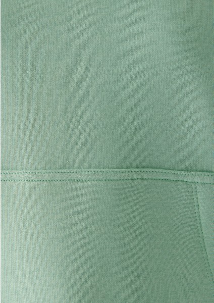 Kadın Kapüşonlu Yeşil Basic Sweatshirt 167299-71791