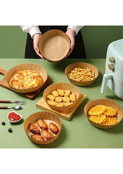 50 Adet Yanmaz Yapışmaz Airfryer Pişirme Kağıdı Phılıps Xıaomı Tefal Karaca Pişirme Kağıdı