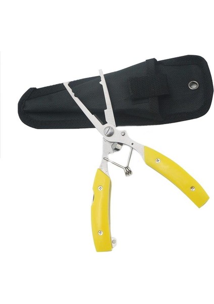 Balıkçılık Pense 16.5 cm Kelepçering Hattı Kesici Kanca Sökücü Bıçak Testere Sarı