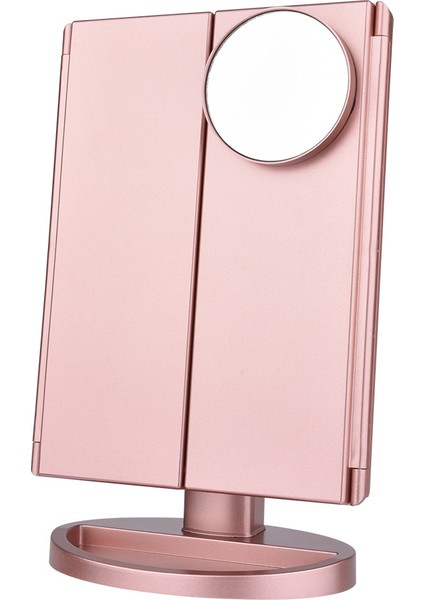 LED Dokunmatik Ekran Makyaj Aynası - Pembe (Yurt Dışından)