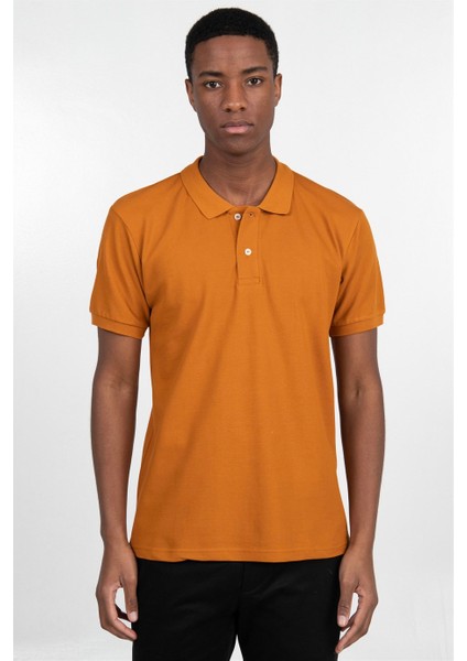 Slim Fit Düz Polo Yaka Erkek T-Shirt10