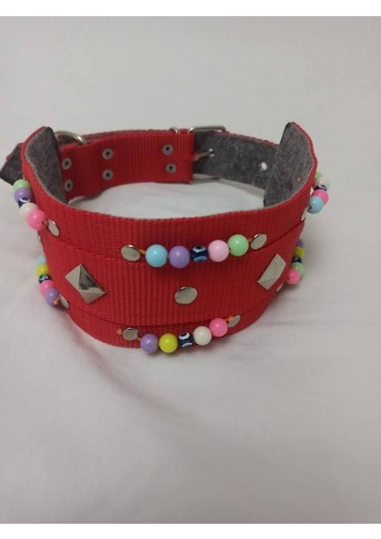 Süslü Boncuklu El Işlemeli Köpek Tasması 70 X4 cm modelleri