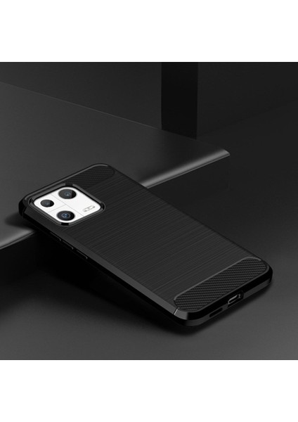 Xiaomi Mi 13 Global Brushed Carbon Fiber Silikon Kılıf - Siyah AL3332