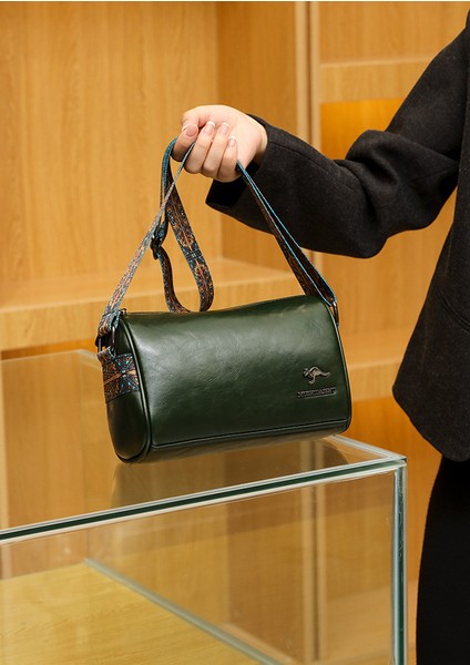 Dokulu Silindir Tek Omuz Büyük Kapasiteli Deri Çanta (Yurt Dışından) fiyatları