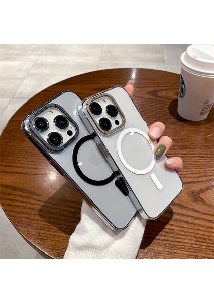 Apple iPhone 13 Pro Uyumlu Magsafe Kablosuz Şarz Özellikli Kamera Korumalı Parlak Kılıf fiyatları