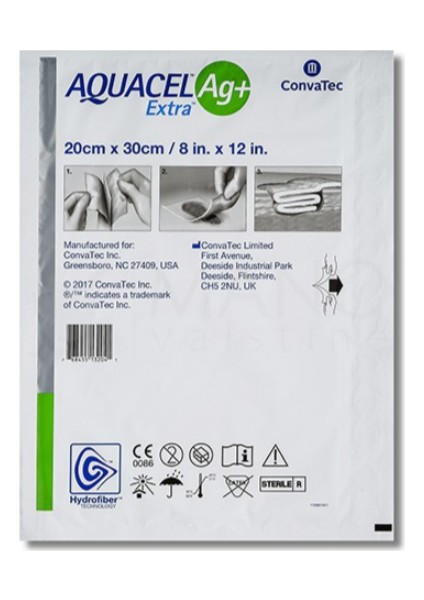 Convatec Aquacell 20X30CM Ag Plus Alginate Extra Gümüşlü Yara Örtüsü