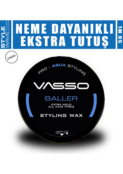 24 Saat Tutuş Sağlayan Tüm Saç Tipleri Için Parlak Görünüm Veren Neme Karşı Dayanıklı Wax 50 ml