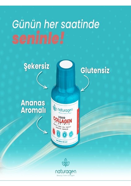 Ananas Aromalı Likit Collagen Shot 60 ml - 24 Adet Şişe fırsatları