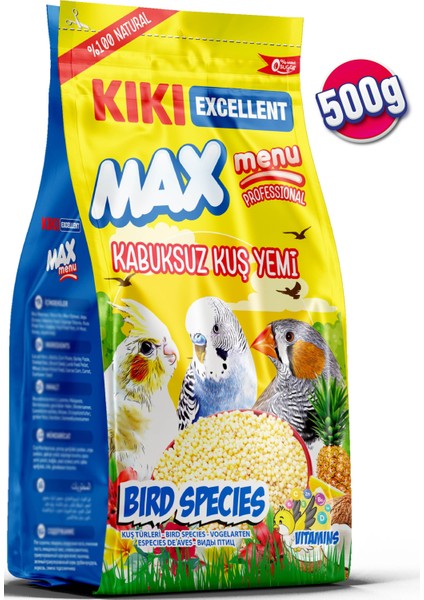 Kıkı Excellent Kuş Max Menu Bird Species Kabuksuz Kuş Yemi 400 Gr. KB305
