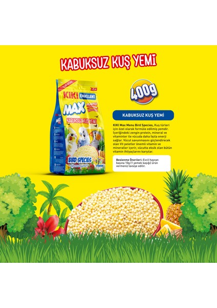 Kıkı Excellent Kuş Max Menu Bird Species Kabuksuz Kuş Yemi 400 Gr. KB305 fiyatları