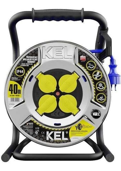 99463 Ağır Hizmet Tipi Uzatma Kablosu 40M, 3x2.5 Mm2