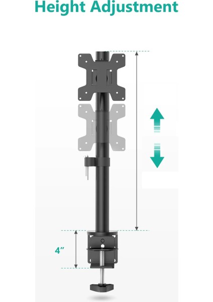 EF61 Steel Design 2-8 kg Asansörlü 13"-32" Monitör Standı