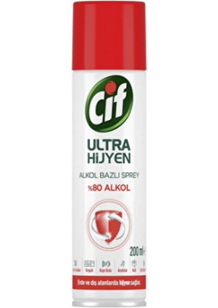 200 ml Cif Ultra Hijyen Alkol Bazlı Sprey