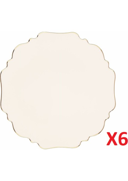 Tide Altın Yaldız Düz Tabak 27CM 6'lı 04ALM007277