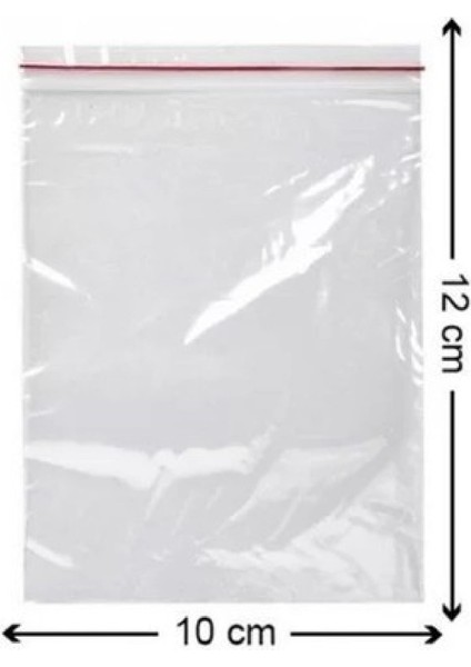 Tropic 5 Paket Kilitli Torba Şeffaf Poşet 10X12 Adet Kına Çerez Kuruyemiş Naylonu (1000LI)