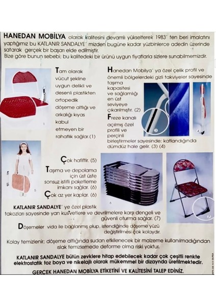 Lapis Katlanır Sandalye