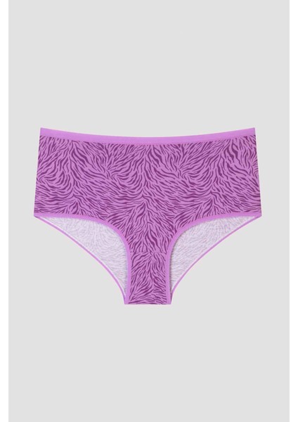 Zebra Desenli 3lü Yüksek Bel Slip Külot