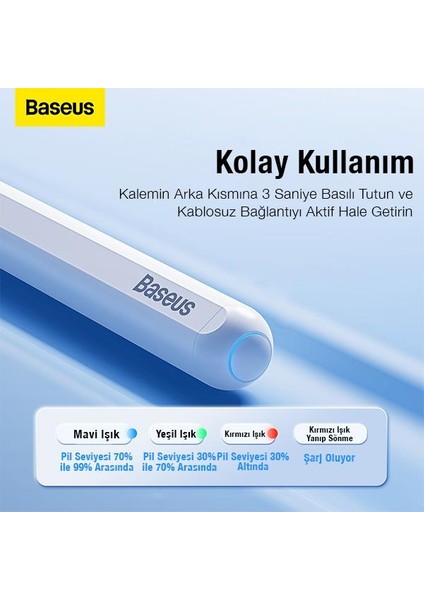 125MAH Yedek Başlık Kablosuz Şarjlı iPad Dokunmatik Kalem iPad Mini 6 Kalem Tablet Çizim Kalemi