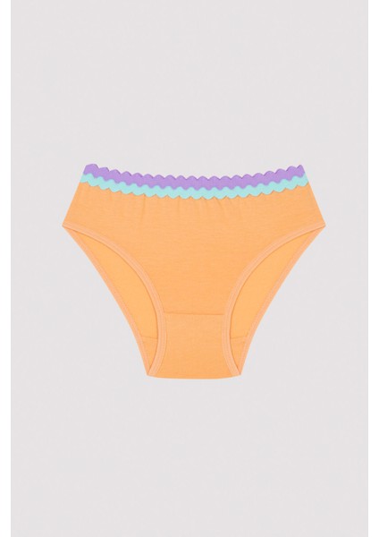 Kız Çocuk Renkli Çiçek Desenli 3Lü Slip Külot