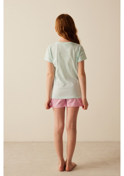Kız Çocuk Karpuz Baskılı Pijama Takımı