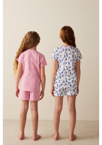 Kız Çocuk La Plage Baskılı 2Li Pijama Takımı