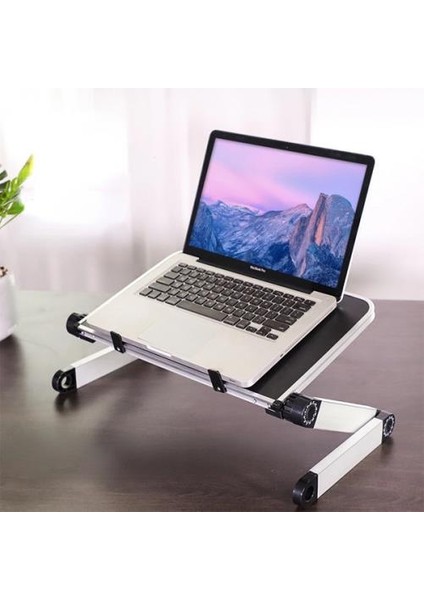 Alüminyum Yükseklik Ayarlı Katlanabilir Laptop Sehpası Notebook Macbook Standı Dizüstü Laptop Sehpası