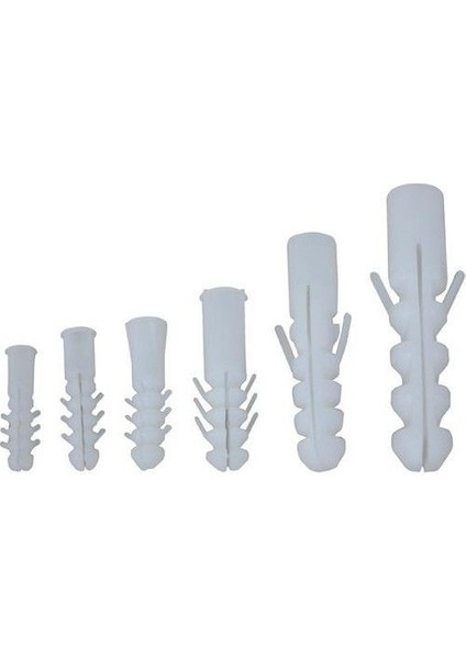 Plastik Dubel Beyaz 8mm 50'li