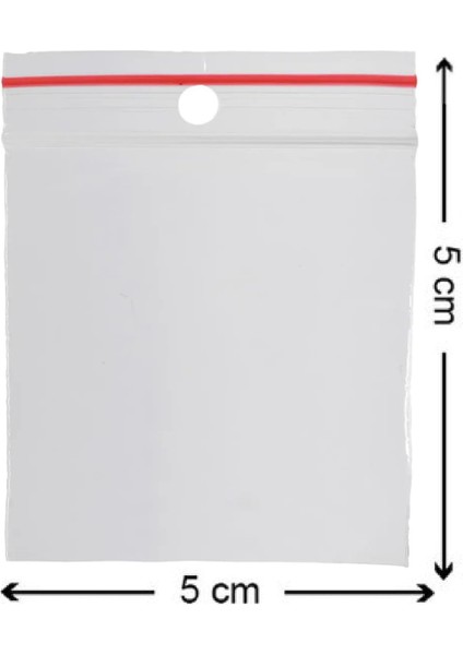 Tropic 20 Paket Askılı Delikli Kilitli Torba Kilitli Poşet 5x5 cm (2000 Li) fiyatları
