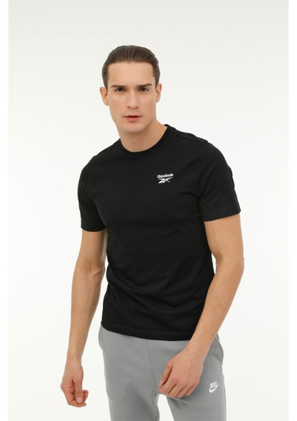Rı Left Chest Logo Tee Siyah Erkek Kısa Kol T-Shirt