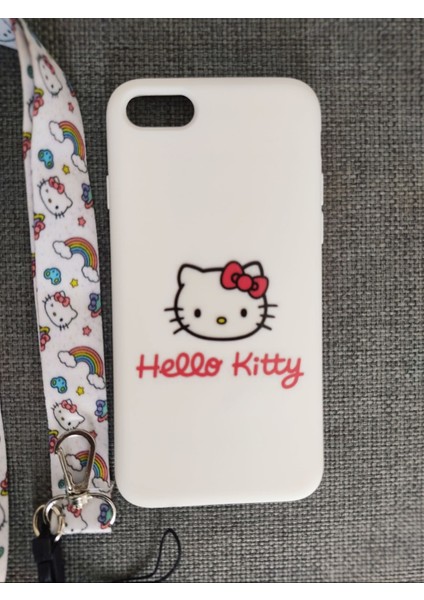 Iphone 7 / Iphone 8 / Iphone Se 2020 Hello Kitty Telefon Boyun Askılı Set