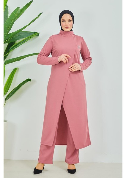 Tesettür Tunik Pantolon Takım BRC8075 Gül Kurusu fiyatları