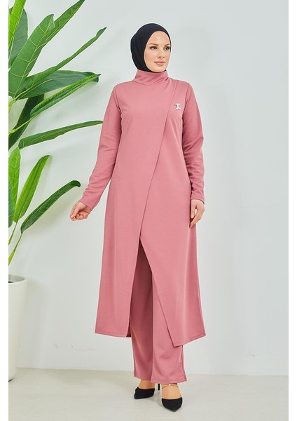 Tesettür Tunik Pantolon Takım BRC8075 Gül Kurusu modelleri