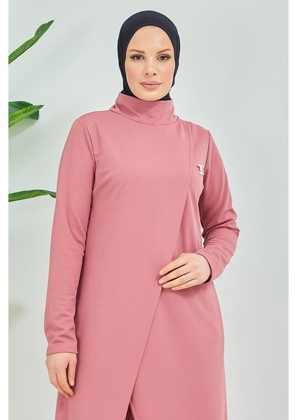 Tesettür Tunik Pantolon Takım BRC8075 Gül Kurusu fırsatları