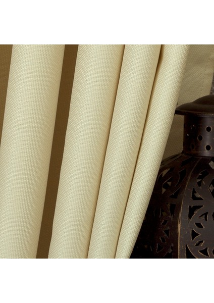 Fon Perde Keten Krem 1-2,5 Orta Sık Pile 150X260