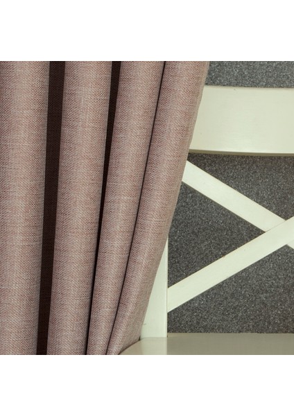 Fon Perde Keten Açık Vizon 1-2 Seyrek Pile 200X260