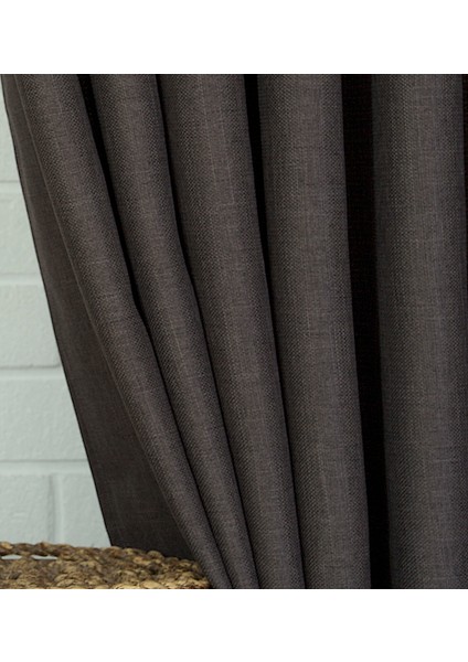 Fon Perde Keten Füme 1-3 Sık Pile 200X260 modelleri