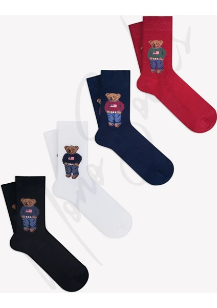 Mono Socks 4'lü Teddy Bear Çorap