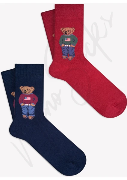 Mono Socks 2'li Teddy Bear Çorap