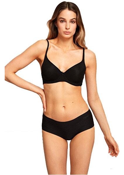 Rosalinda Lazer Kesim Dikişsiz Siyah Şort